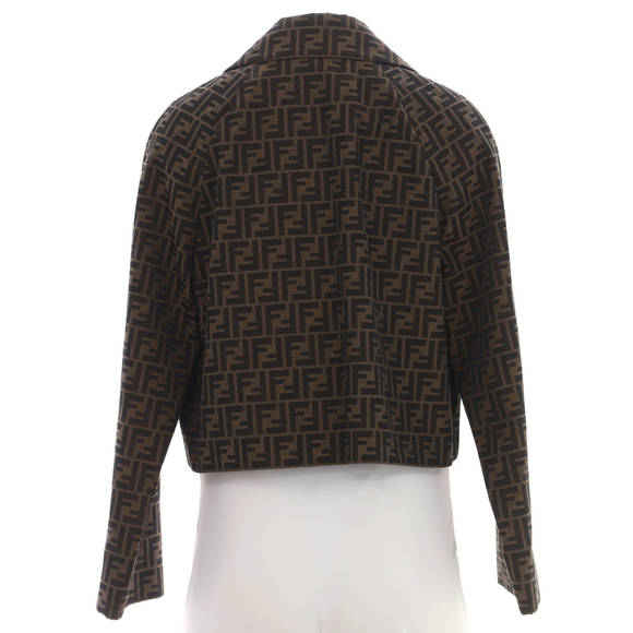 FendiWomen's Double Breasted Jacket Zucca Polyester and Cotton
